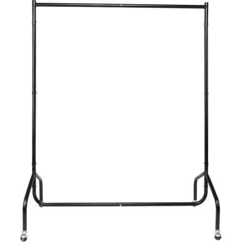 4ft 2 Sections Moveable Portable Clothes Rack Black