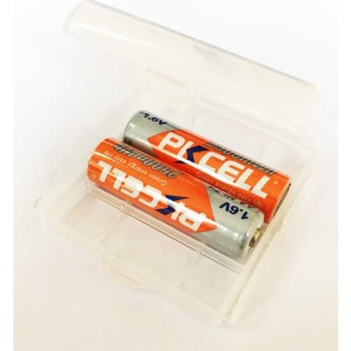 2Pcs PKCELL aa NIZHI Rechargeable Battery nizhi AA 2500mWh nizn 1.6V Packed With 1 Transparent Battery Case For Battery Storage
