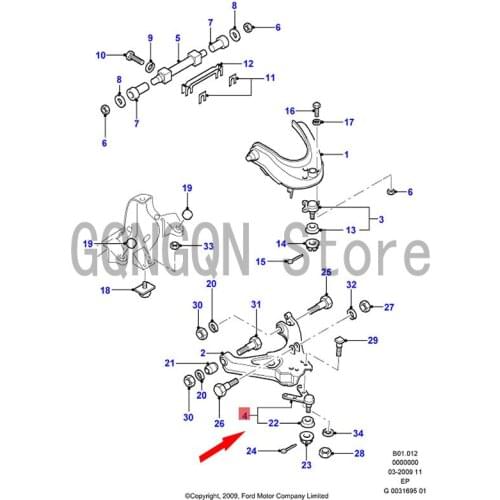 CAR suspension lower ball head For dMo nd eoE ver est End eav our Ran ger Maz da Front stabilizer ball head Front parallel boom
