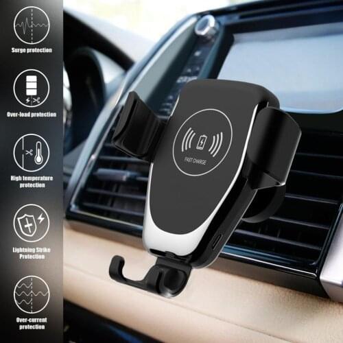 Gravity Qi Wireless Car Charger Mount 10W Fast Charge Car Bracket For IPhone Phone Holder Induction Wireless Charger for Samsung