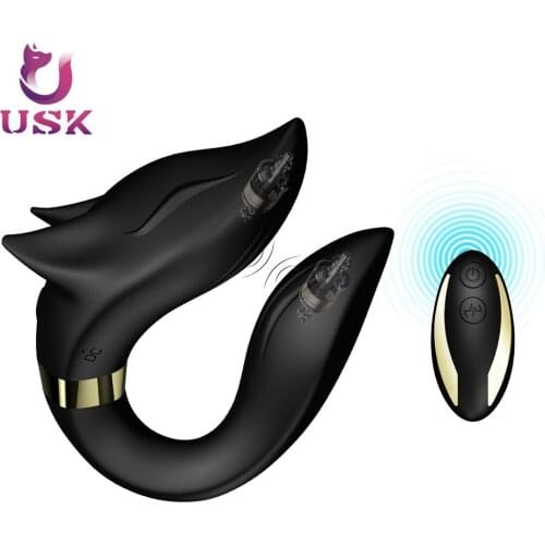 Wireless Vibrator Adult Toys For Couples USB Rechargeable Dildo G Spot U Silicone Stimulator Double Vibrators Sex Toy For Woman