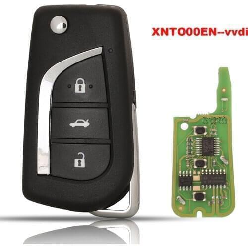 Jingyuqin XHORSE VVDI2 XNTO00EN For Toyota Type Wireless Universal Remote Key 3 Buttons XN008 Remote With NXP Chip