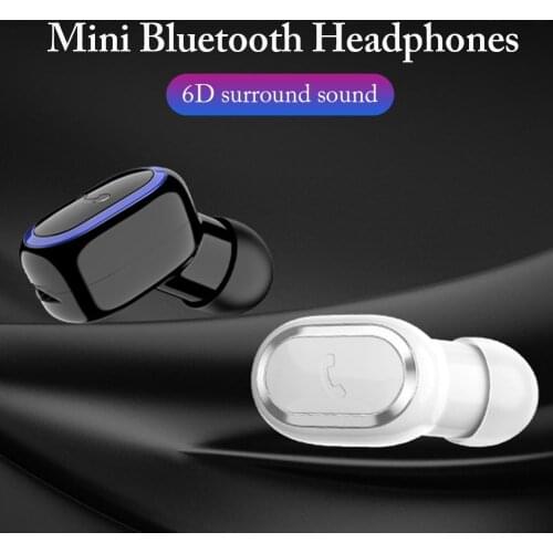 Wireless Earplug Single Ear 6D TWS Bluetooth Headset Mini HD Noise Reduction 5.0 Stereo Surround HIF Sound Quality Smart Headset