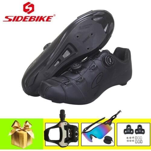 SIDEBIKE Road Cycling Shoes for Men Women Nylon Sole Self-locking Breathable Professional Athletics Riding Bike Bicycle Sneakers