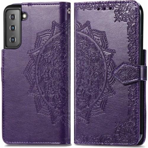 Wallet Case For Samsung Galaxy S21 Case Floral Filp Leather Cover For Samsung S21 S30 Case For Samsung S21 Ultra S21+ 5G Cover