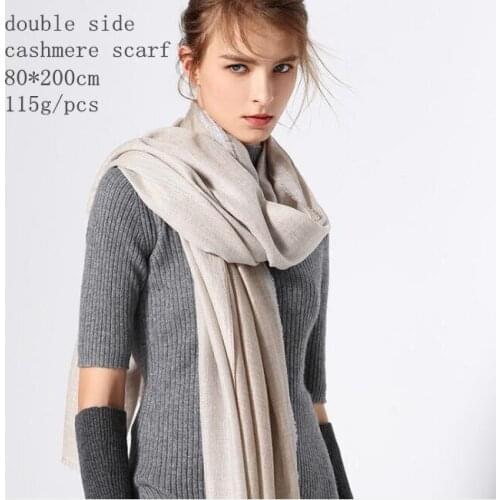 Naizaiga double-side good qunlity Inner Mongolia cashmere shawl solid fashion 2018 new arrival winter warm pashmin 80*200cm ,PS6
