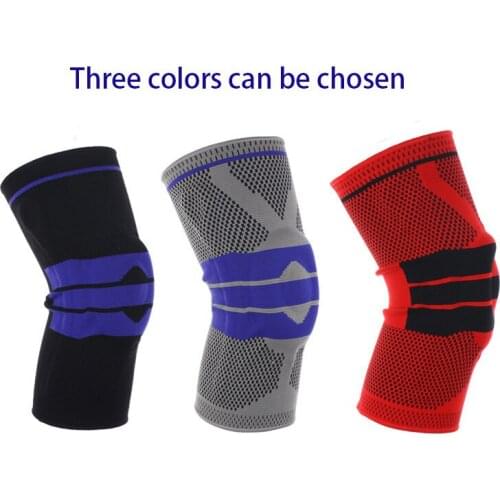 Breathable Basketball Support Silicon Padded Knee Pads Football Patella Protector Kneepad Sports Safety Training Elastic Knee