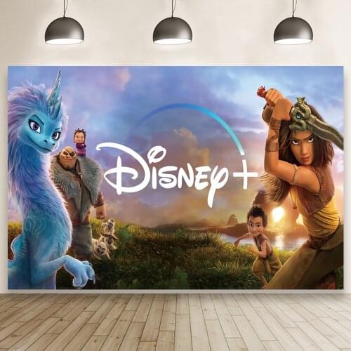 Disney Raya and The Last Dragon Party Backdrops Backdrop Childrens Birthday Party Wall Decorations Backdrop Stand
