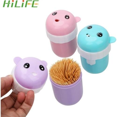 HILIFE Expression Toothpick Jar Rotate Creative Toothpick Storage Box Toothpick Holder Home Decor