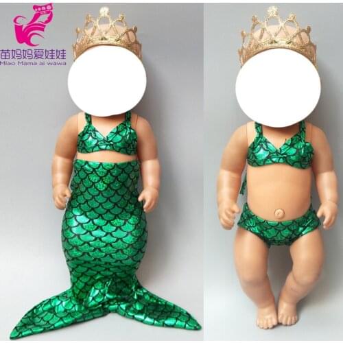 Doll new clothes set for 43cm baby doll Mermaid dress 18" doll Mermaid skirt