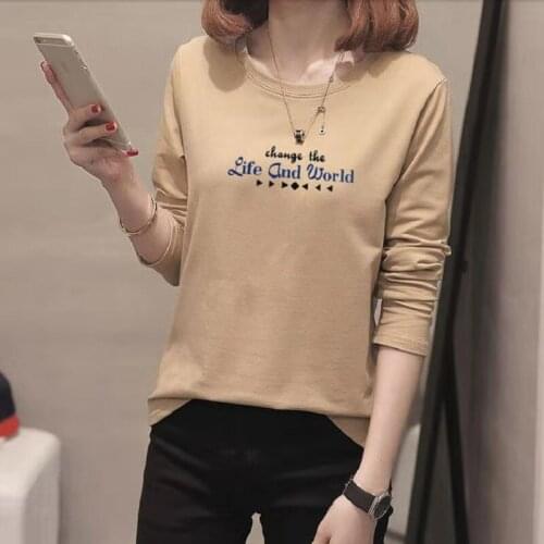 M-4XL Big Size Women Polyester T Shirt Casual Oversized Long Sleeve O-Neck Loose Tops Autumn Spring Fashion Breathable T Shirt