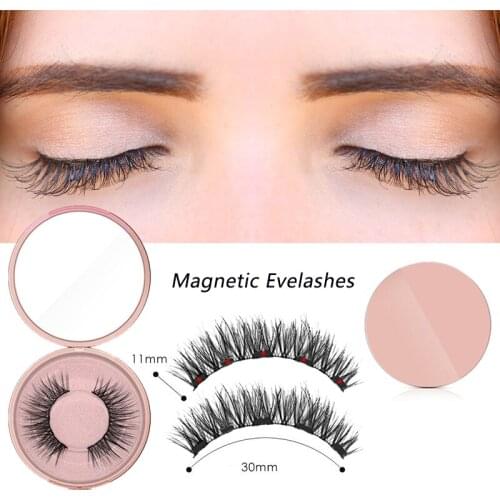 1 Pairs Magnetic false eyelashes 3D Dramatic Mink Lashes Natural Fluffy Soft Wispy Volume Makeup Extension Silk Eyelashes