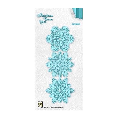 AliliArts Metal Cutting Dies 3pcs snowflakes diy Scrapbooking Photo Album Decorative Embossing PaperCard Crafts Die