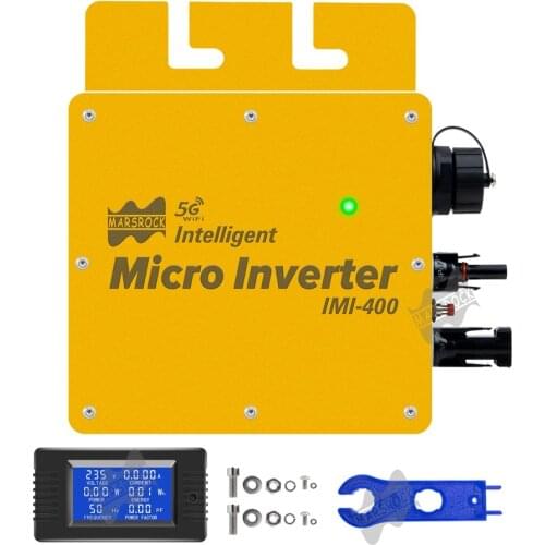 Mars Rock 400W Microinverter Solar Power Inverter Price 22-50V DC to AC 80V-280V or 250-450W 60/72 Cells MPPT Smart Solar Panel