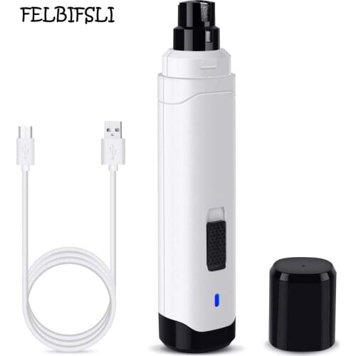 Dog Nail Grinder Upgraded - Professional 2-Speed Electric Rechargeable Pet Nail Trimmer Painless Paws Grooming & Smoothing