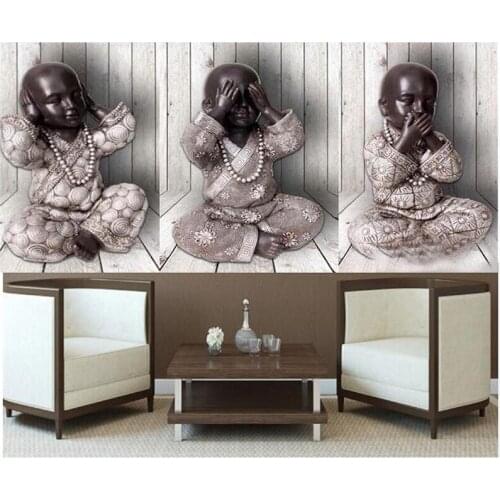 3pcs,diamond painting Little monk images Diamond embroidery full square Pictures Diamond mosaic pattern hobby foamiran Z1281