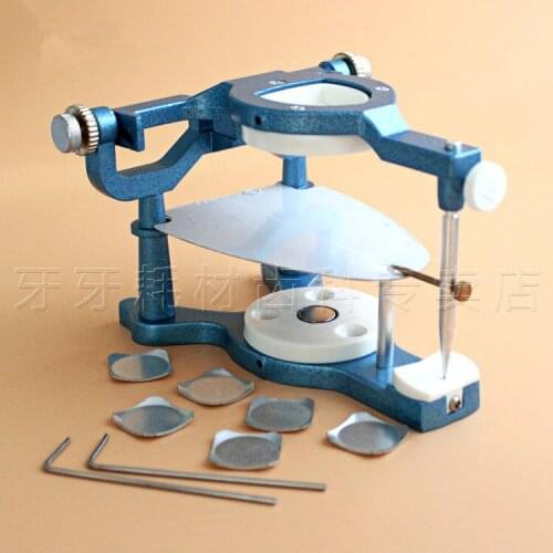 New 1 Pieces Dental Laboratory Equipment Big Size Silvery Alloy Articulators Adjustable Denture Magnetic Anatomic Articulator