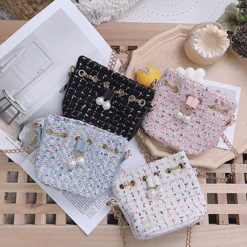 Raged Sheep 2019 New Childrens Handbag Girls Pearl Bucket Bag Coin Purses Cute Kids Single Shoulder Messenger Princess Bags