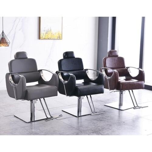 Barber chair for hair salons can be tilted, lifted and rotated, hairdressing salon hair cutting chair recliner