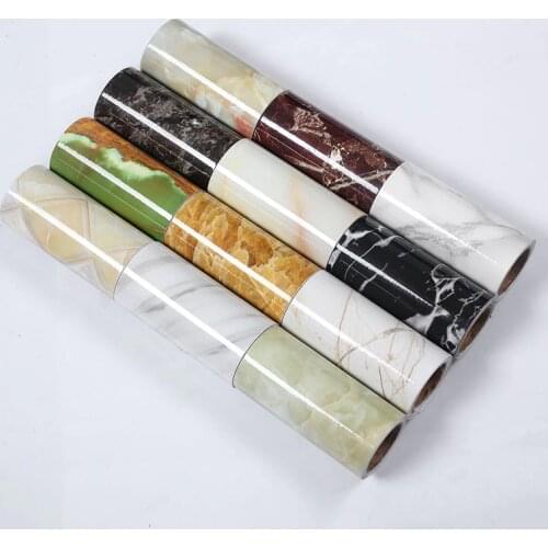 Living Room Bedroom Bathroom Marble Pattern Waistline Baseboard Decoration Wall Stickers 3D PVC Self-adhesive Wallpaper Border