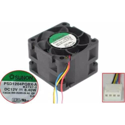 SUNON PSD1204PQBX-A B4797-3 Server Cooling Fan DC 12V 8.4W 40x40x28mm 4-wire