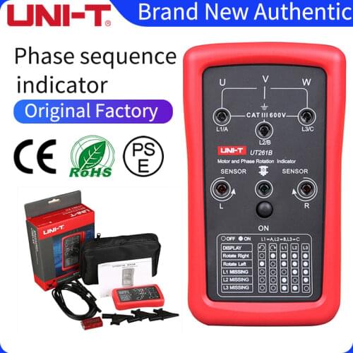 UNI-T UT261A phase sequence tester lack phase meter motor rotation indicator AC 40 700V 90 600V UT261B