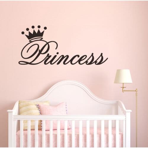 Vinyl Princess Crown Wall Stickers Baby Room Kindergarten Art Decals Wall Decals Home Decoration Living Room Poster Waterproof