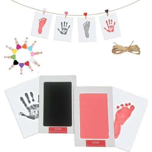 1Pcs Non-toxic Footprint Handprint Kits for Newborn Safe Stamp-pad Ink Baby Growth Souvenirs Foot Hand Print Pad Photo Frame