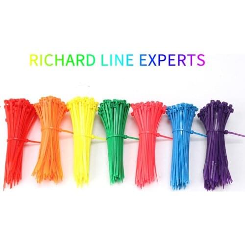 100 pcs 11 color 3*100 mm Plastic Zip Tie Self-locking Nylon Cable sleeve Ties black wire binding wrap straps UL Certified