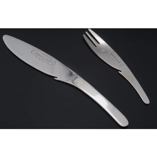 12 pcs Household party Stainless steel cake cutlery set Knife and fork Metal material Environmentally friendly