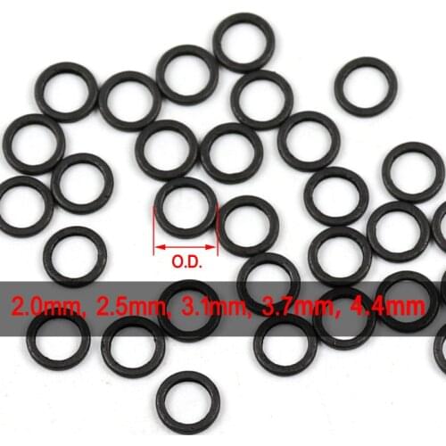 30pcs Carp Fishing Accessory Rig Rings Blow back Rig Ring Round Matt Black Terminal Tackle 2.0mm 2.5mm 3.2mm 3.7mm