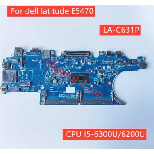 ADM70 LA-C631P For dell latitude E5470 Laptop motherboard with CPU I5-6300U/6200U DDR4 100% Fully Tested