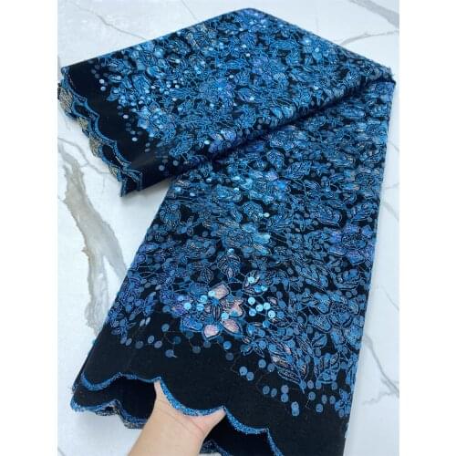 African Lace Fabric With Sequins Embroidery 2021 High Quality French Tulle Net Lace Material For Nigeria Wedding Party 4339B