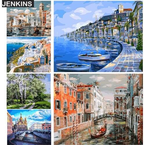 5D DIY Diamond Painting Castle Trees Landscape Embroidery Cross Stitch Mosaic Full Drill Sticker Home Decoration Wall Stickers J