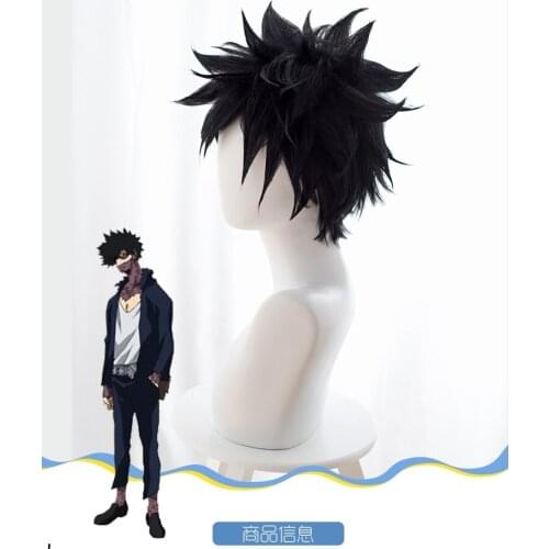 Anime My Hero Academia Dabi Wig Cosplay Costume Boku no Hero Academia Short Black Heat Resistant Synthetic Wigs + Wig Cap