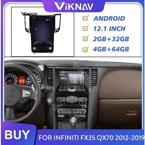 For Infiniti FX35 QX70 2012-2019 Android Screen Car Radio Auto Audio Multimedia Player GPS Navigation Tape Recorder 2 Din
