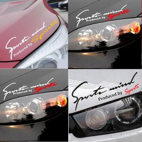 Car styling light eyebrows stickers for Audi A3 A4 B6 B8 A6 C5 C6 80 B5 B7 A5 Q5 Q7 TT 8P 100 8L C7 8V A1 A3 Q3 A8 RS S line