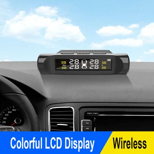 Car TPMS Tyre Pressure Monitoring System Tyre Pressure Sensor Colorful LCD Digital Display Battery Auto Security Alarm Systems