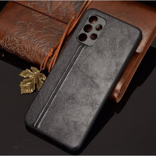 Case For Galaxy A32 4G PU Leather Texture PU Leather Back Hard Plastic Cover For Samsung Galaxy A32 5G