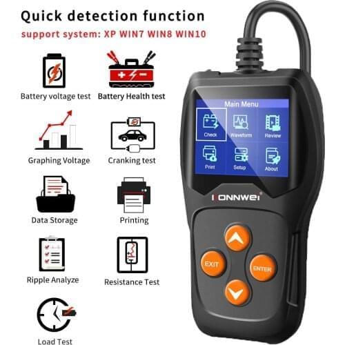 Color screen waveform display automobile battery detector, automobile battery conductance tester, battery internal resistance