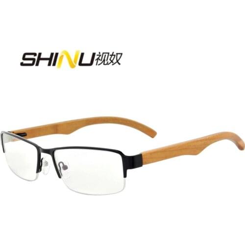 Wooden glasses frame men women fashion eyeglasses spring hinge blue rays blocking degree custom reading see near myopia see far