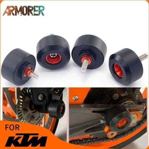 For KTM RC 125 200 250 390 RC125 Motorcycle Front And Rear Fork Wheel Frame Slider falling protection Crash Pad Protector 2018