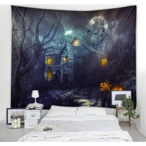 Halloween Tapestry Halloween Party Wall Mounted Tapestry Home Bar Tapestry DIY Halloween Decoration Tapestry Various Sizes