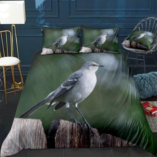 Birds Quilt Cover Pillowcase 3Piece Comforter Bedding Set With Pillow Case Single Double Duvet Cover Home Decora