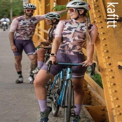 Kafitt summer short-sleeved shorts cycling clothes bicycle bicycle little monkey woman breathable suit gel Pro