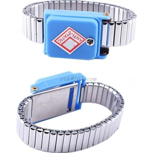 Metal Anti Static Wrist Band Strap Wireless Adjustable ESD Wristband Discharge Electronic Work Cordless Bracelet Supplies