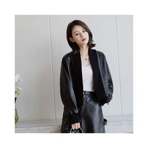 2020 Women New Fashion Genuine Real Sheep Leather Jacket G36