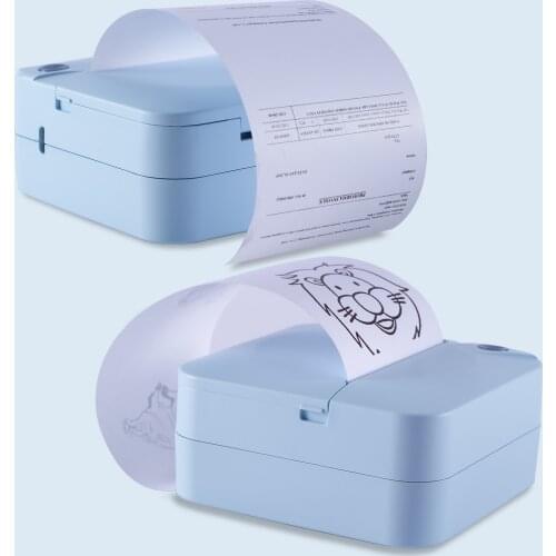 Mini Thermal Impresora Wireless Printer Inkless Black & White Printing Portable Bluetooth for Android iOS Study Picture Label