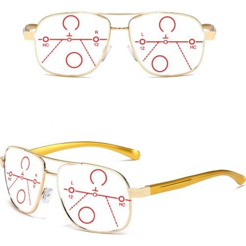 Al-mg Alloy Spring Hinge Double Bridge Reading Glasses +0.75 +1 +1.25 +1.5 +1.75 +2 +2.25 +2.5 +2.75 To +4