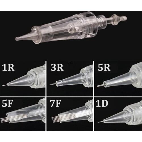 100/50/10pcs Disposable Eyebrow Tattoo Needles Bayonet Microblading Cartridge Needle for Tattoo PMU Machine Agulhas Easy Click